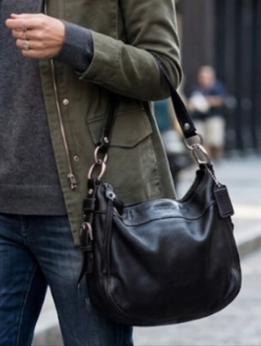 Coach Zoe Hobo Genuine Leather Shoulder Bag